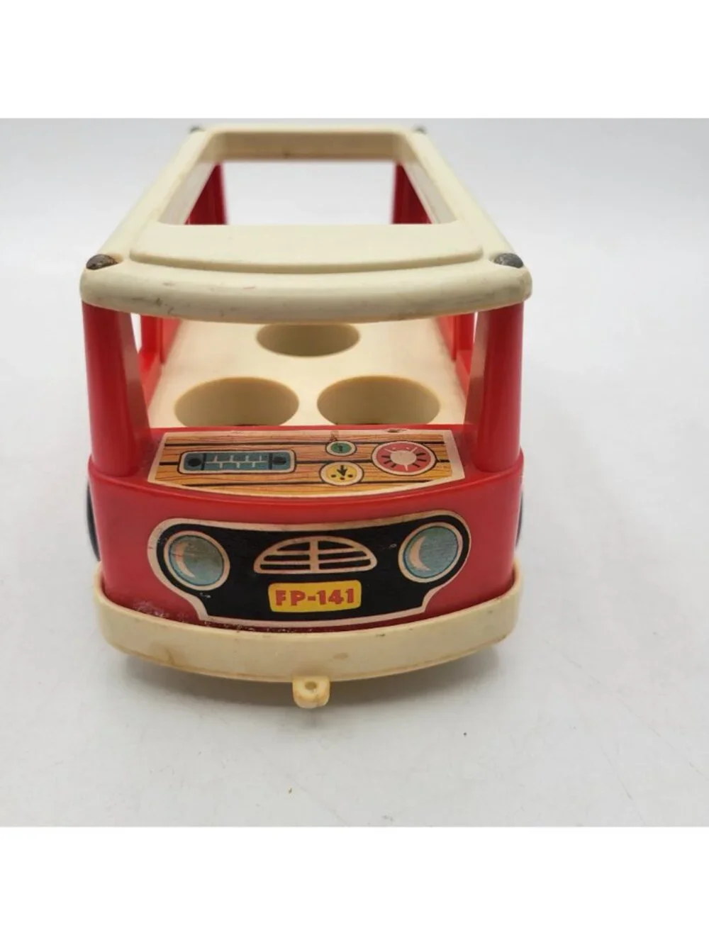 Fisher Price Play Family Lot of Vehicles - Mini Bus, Fire & Mail, Jet Fuel Cart